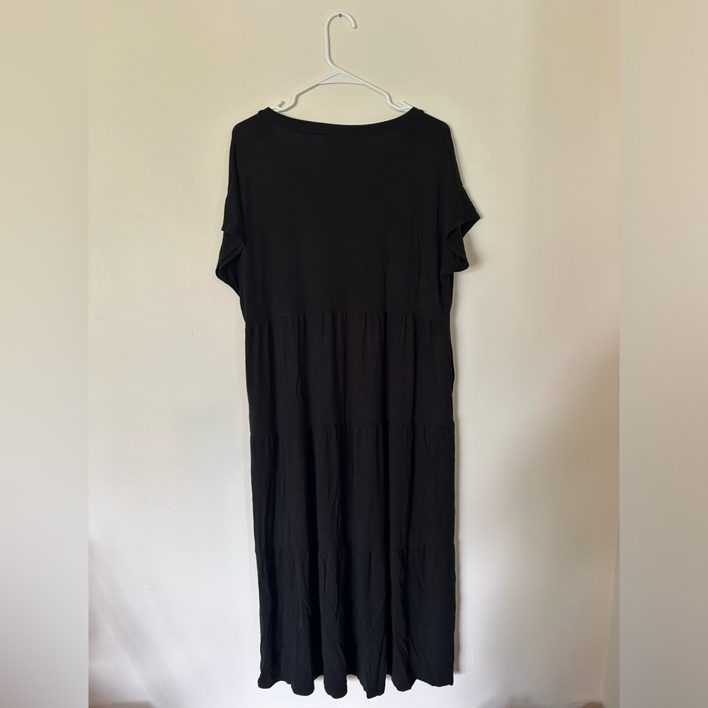 Dotty Black Maxi Dress - Picture 7 of 8